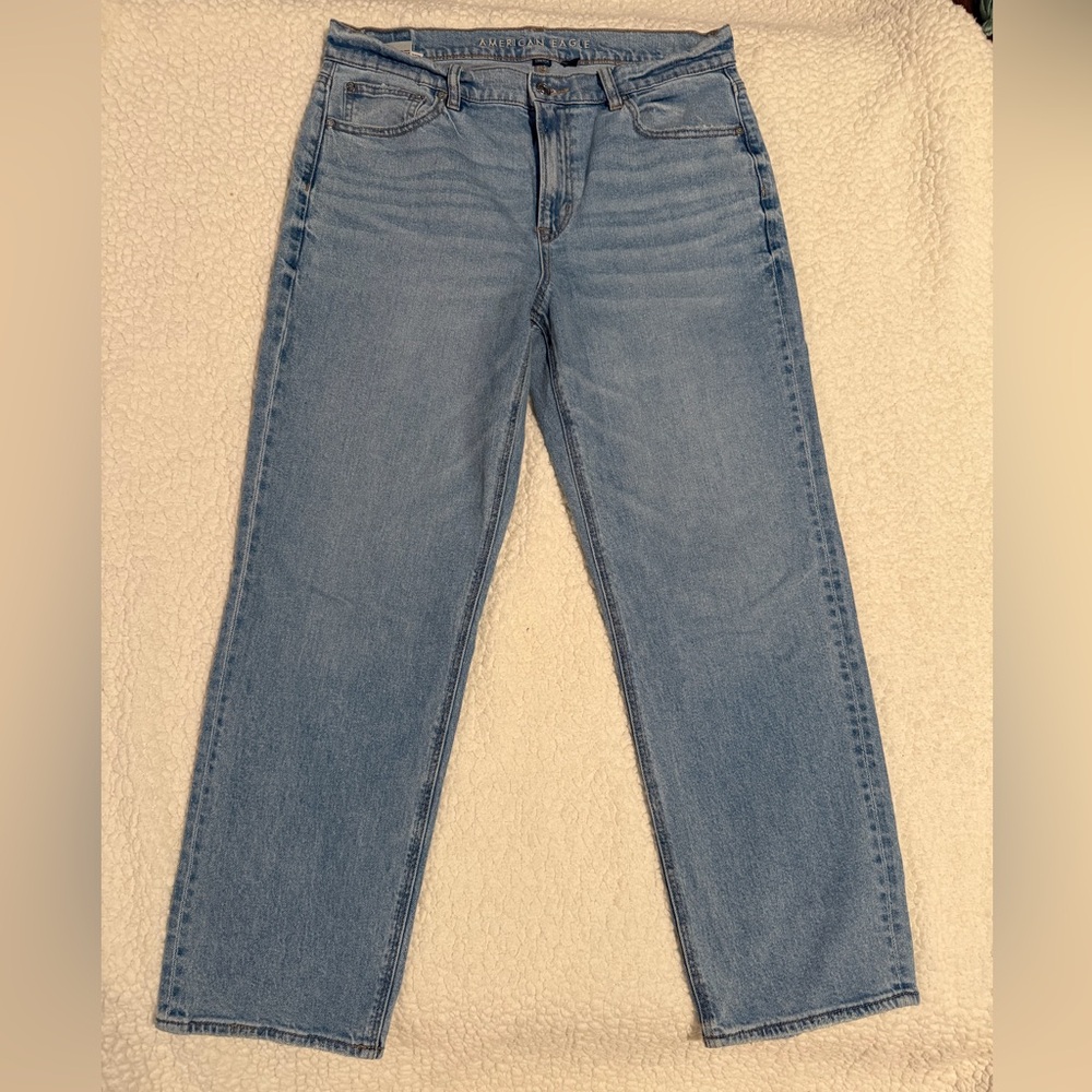 American Eagle Outfitters Super High-Rise Straight Leg Jeans